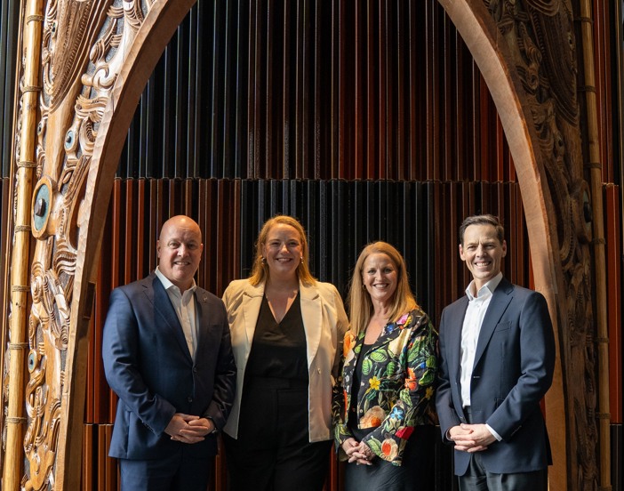 Prime Minister Christopher Luxon, Prue Daly, Hon Louise Upston, Jason Walbridge