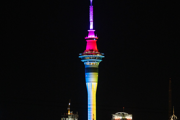 Sky Tower lights up for New Zealand thumbnail